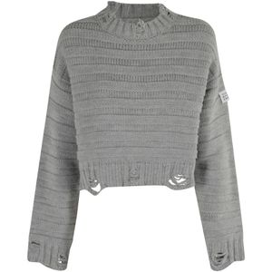 MM6 Maison Margiela, Dames, Truien, Grijs, Maat: S