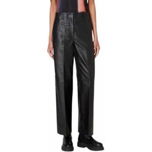 Paul Smith, Dames, Broeken, Zwart, Maat: M Leer,