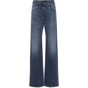 Brunello Cucinelli, Dames, Jeans, Blauw, Maat: S Katoen,