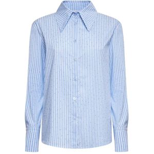 Silvian Heach, Dames, Blouses & Shirts, Blauw, Maat: S Katoen,