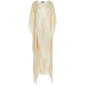 Roberto Cavalli, Dames, Jurken, Beige, Maat: 2XS Satijn,