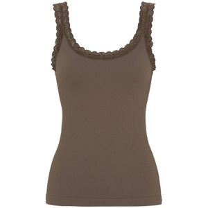 Tim & Simonsen, Dames, Tops, Bruin, Maat: L