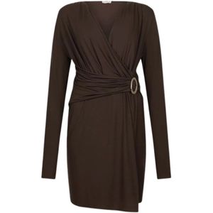 Liu Jo, Dames, Jurken, Bruin, Maat: M Jersey,