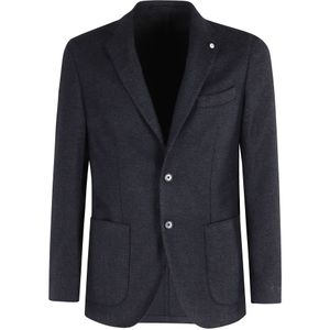 L.b.m. 1911, Heren, Jassen, Blauw, Maat: 3XL Wol,