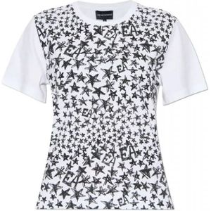 Emporio Armani, Dames, Tops, Zwart, Maat: M Katoen,