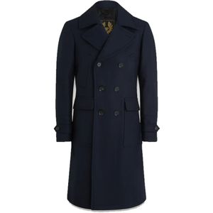 Belstaff, Heren, Mantels, Blauw, Maat: 2XL Wol,