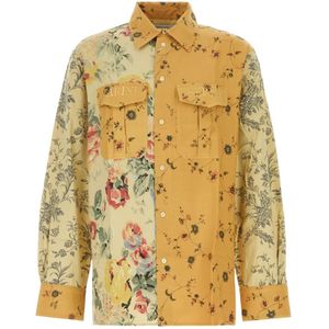 Marine Serre, Heren, Overhemden, Veelkleurig, Maat: M Linnen,