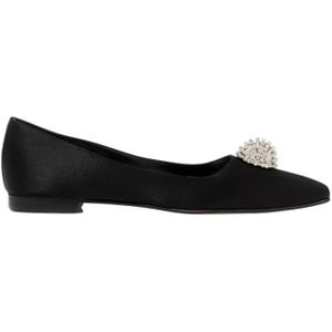 Manolo Blahnik, Dames, Schoenen, Zwart, Maat: 37 EU Zijde,