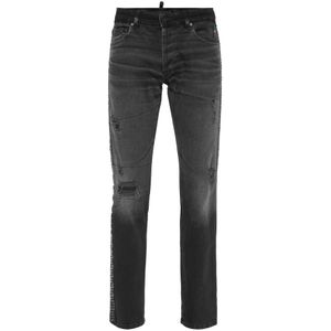Philipp Plein, Heren, Jeans, Zwart, Maat: W31 Katoen,