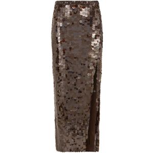 P.a.r.o.s.h., Dames, Rokken, Bruin, Maat: XS Polyamide,