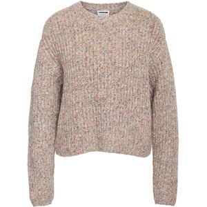 Noisy May - Nmmarl O-neck Knit - Gebreide Trui - Lichtgrijs Melange