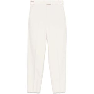 Brunello Cucinelli, Dames, Broeken, Beige, Maat: M Wol,