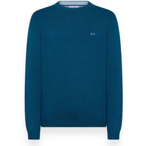 Sun68, Heren, Truien, Blauw, Maat: 2XL Wol,