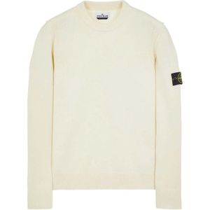 Stone Island, Heren, Truien, Beige, Maat: XL Wol,