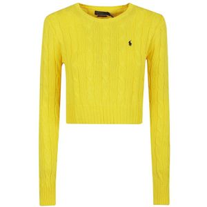 Polo Ralph Lauren, Dames, Truien, Geel, Maat: M Katoen,