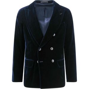 Giorgio Armani, Heren, Jassen, Blauw, Maat: L Viscose,