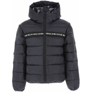 Versace Jeans Couture, Heren, Jassen, Zwart, Maat: 2XS Denim,