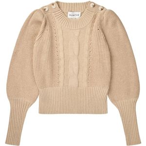 Munthe - Lysta Trui - Kabelgebreide Trui - Beige