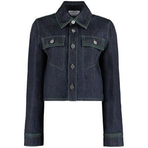 Bottega Veneta, Dames, Jassen, Blauw, Maat: S Denim,