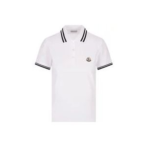 Moncler Polo Hemden , White , Dames , Maat: XS