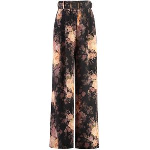 Zimmermann Zijden Wijde Broek , Multicolor , Dames , Maat: M