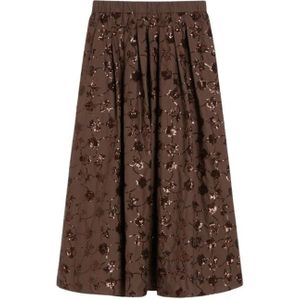 Weekend Max Mara, Dames, Rokken, Bruin, Maat: M Katoen,