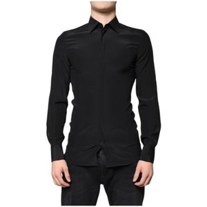 Dolce & Gabbana - GOLD - Overhemd - Zwart - 100% Zijde