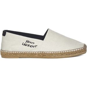 Saint Laurent, Heren, Schoenen, Beige, Maat: 40 1/2 EU Katoen,