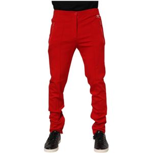 Dolce & Gabbana, Heren, Broeken, Rood, Maat: S Nylon,