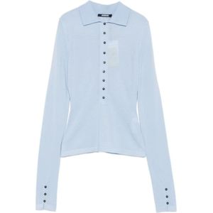 Jacquemus, Dames, Truien, Blauw, Maat: 2XS