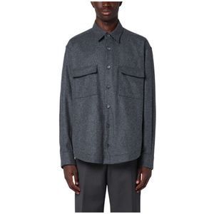 Xacus, Heren, Overhemden, Grijs, Maat: L