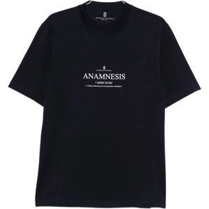 Brunello Cucinelli, Heren, Tops, Blauw, Maat: S Katoen,