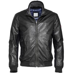 Bugatti - Leren Jack - Zwart - Heren - 4XL