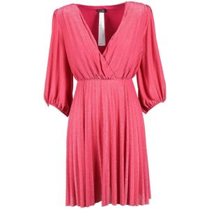 Liu Jo, Dames, Jurken, Roze, Maat: 2XS Viscose,