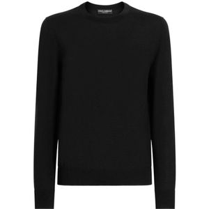 Dolce & Gabbana, Heren, Truien, Zwart, Maat: M Wol,