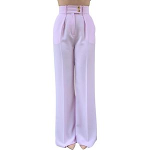 Elisabetta Franchi, Dames, Broeken, Wit, Maat: XL Poliester,