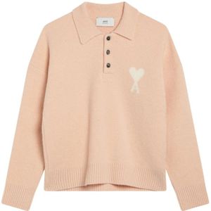 Ami Paris, Heren, Truien, Roze, Maat: L Wol,