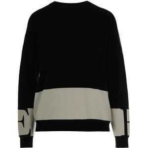 Elisabetta Franchi, Dames, Truien, Zwart, Maat: S Viscose,