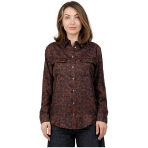 Caliban, Dames, Blouses & Shirts, Veelkleurig, Maat: L Zijde,