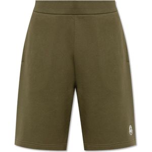 Moncler, Heren, Korte broeken, Groen, Maat: S Poliester,