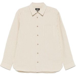 A.p.c. - Klassiek Stijl Overhemd - Beige - Katoen