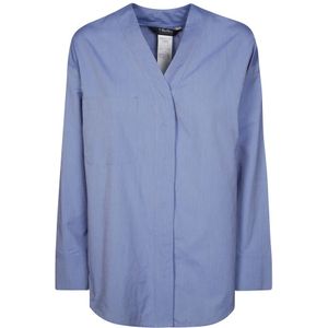 Max Mara, Dames, Blouses & Shirts, Blauw, Maat: XS