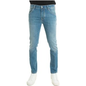 Jacob Cohën, Heren, Jeans, Blauw, Maat: W38 Denim,