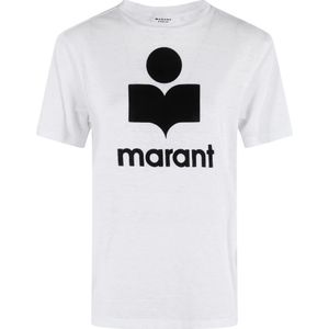 Marant étoile, Dames, Tops, Wit, Maat: XS Linnen,