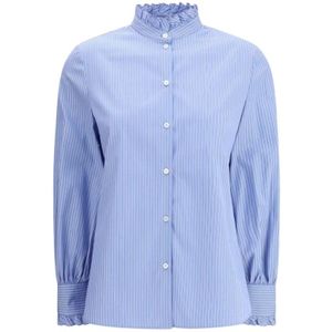 Valentino - Blauw - Blouse - Katoen