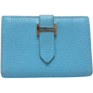 Hermès Vintage, Dames, Pre-owned, Blauw, Maat: ONE Size Leer,