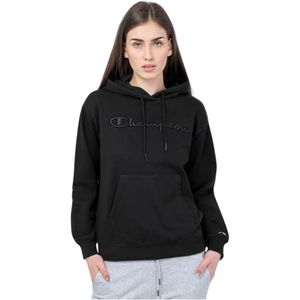Champion, Dames, Sweatshirts & Hoodies, Zwart, Maat: S Katoen,
