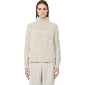 Max Mara Studio, Dames, Truien, Beige, Maat: XS Wol,