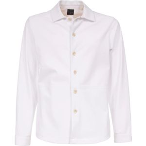 Xacus, Heren, Overhemden, Wit, Maat: M Leer,