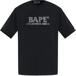 A Bathing Ape, Heren, Tops, Zwart, Maat: S Katoen,